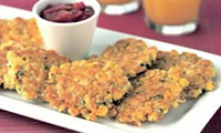 Green Courgette and Sweet Corn Cutlet